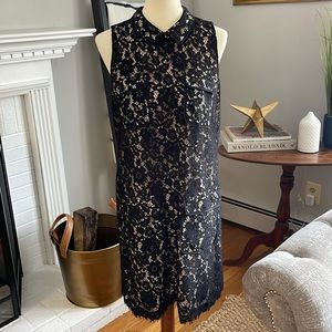 Jcrew black lace dress size 10